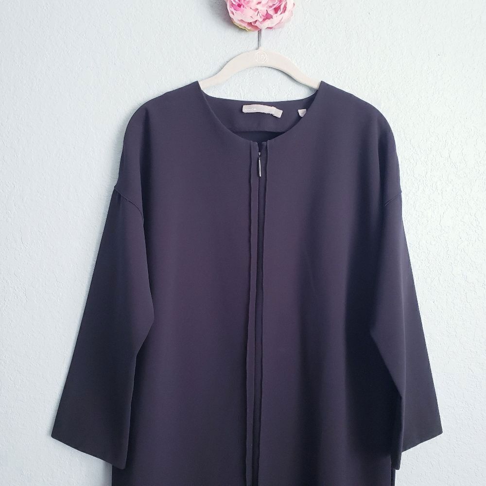 Vince Black Front Zip Sheath Dress - Picture 2 of 5